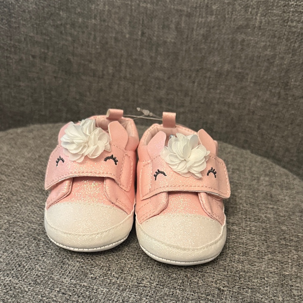 Carter's Pink Unicorn Baby Shoes
